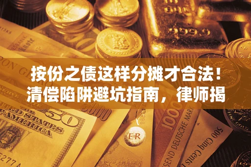 济南按份之债这样分摊才合法！清偿陷阱避坑指南，律师揭秘关键条款