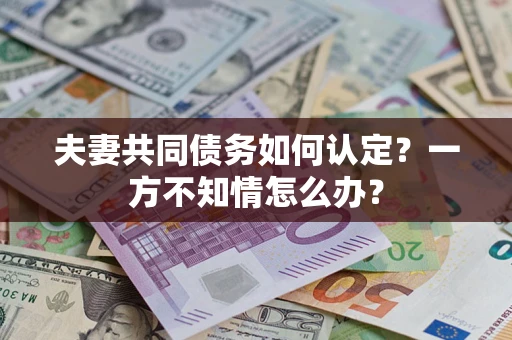 济南夫妻共同债务如何认定？一方不知情怎么办？