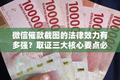 济南微信催款截图的法律效力有多强？取证三大核心要点必须知道！