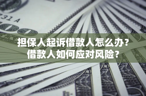 济南担保人起诉借款人怎么办？借款人如何应对风险？