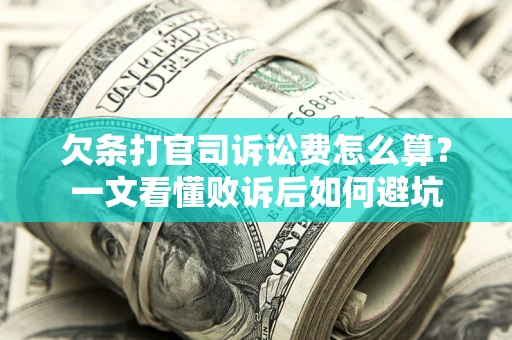济南欠条打官司诉讼费怎么算？一文看懂败诉后如何避坑