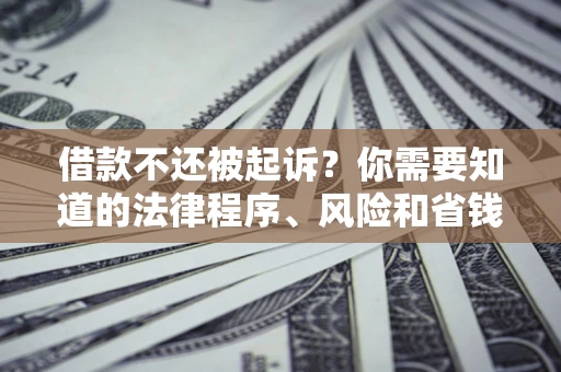 济南借款不还被起诉？你需要知道的法律程序、风险和省钱技巧